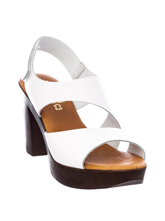 Women's Sandals 748-24004 Leather White Marila