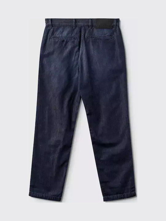 Men's Jeans Pants with Loose Tapered Fit Dark Blue