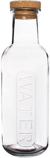 Max Home Μπουκάλι Νερού Γυάλινο με Φελλό Διάφανο 1000ml Max Home Μπουκάλι Νερού Γυάλινο με Φελλό Διάφανο 1000ml