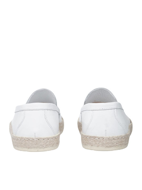 Men's Leather Moccasins White