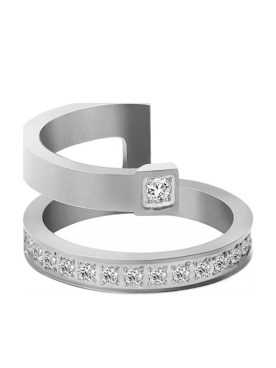 Akzent Ring with Stones made of Steel