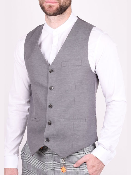 Zen And Zen Men's Vest Slim Fit Grey