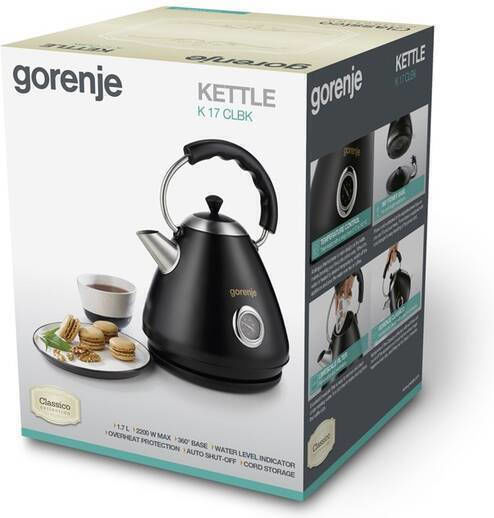 Gorenje K17CLBK Βραστήρας 1.7lt 2200W Μαύρος