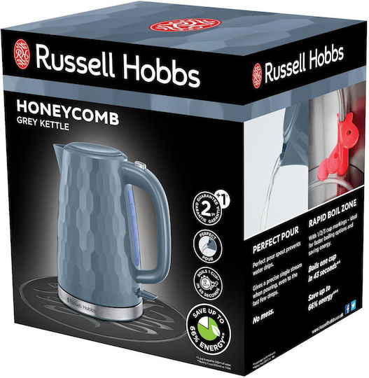 Russell Hobbs Βραστήρας 1.7lt 3000W Γκρι