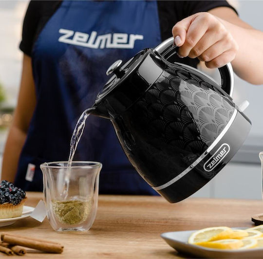 Zelmer ZCK7640 Електрическа Кана 1.7л 2200W Черна