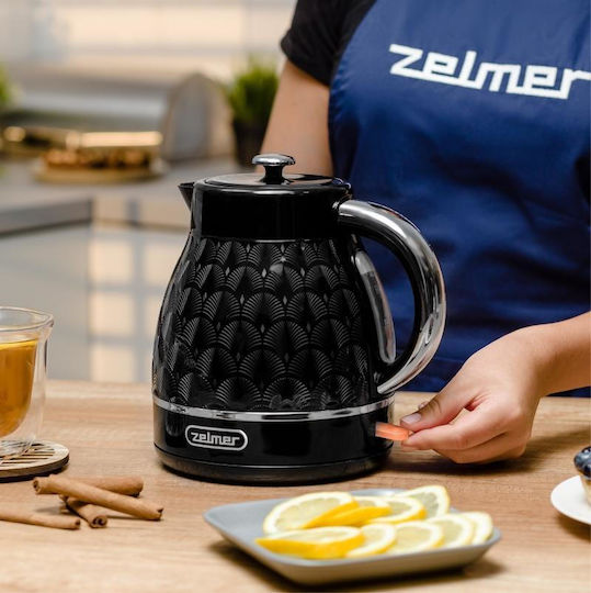 Zelmer ZCK7640 Електрическа Кана 1.7л 2200W Черна