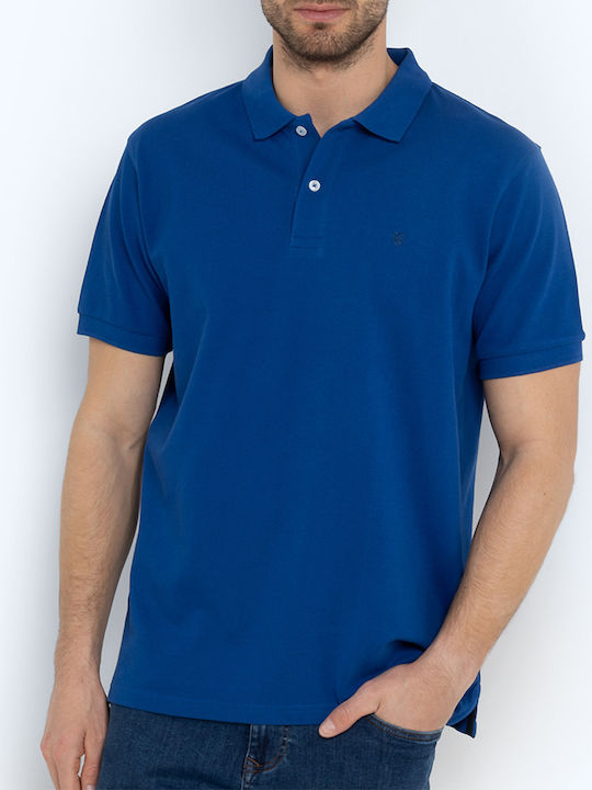 The Bostonians Bluza Bărbătească cu Mânecă Scurtă Polo RoyalBlue