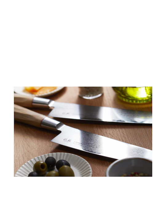 Senzo Suncraft Twisted Octagon Messer Filet aus Damaststahl 21cm