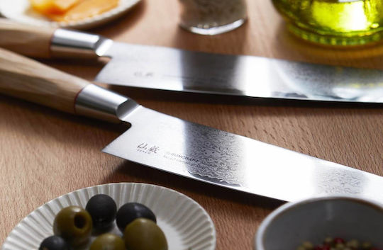Senzo Suncraft Twisted Octagon Knife Fillet from Damascus Steel 21cm