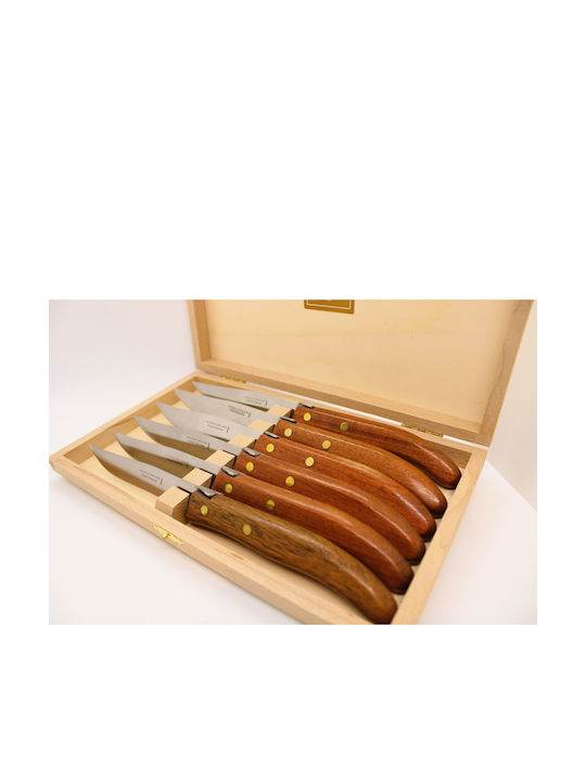 Claude Dozorme Laguiole De Table Exotic Wood Μαχαίρια Steak από Ανοξείδωτο Ατσάλι 6τμχ