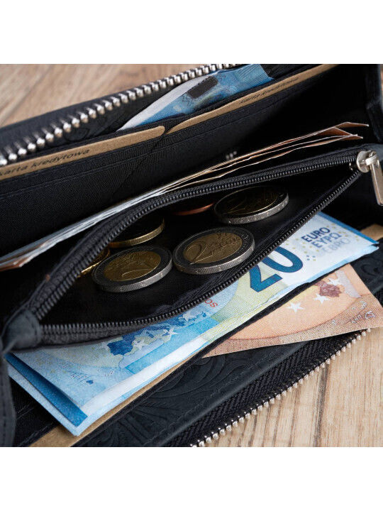 Σετ Δερμάτινη Γυναικεία Τσάντα Πλάτης Μαύρη