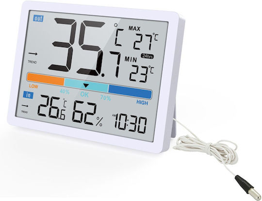 Meteo 05SP109 Drahtlos Wetterstation Digital Tischplatte Weiß