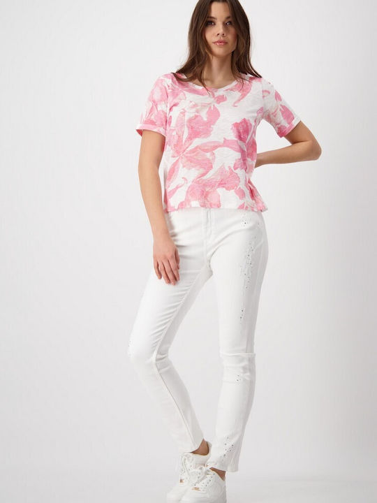 Monari Women's T-shirt Floral Pink