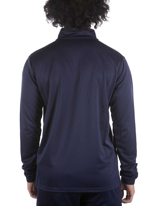 Puma Teamrise Men's Athletic Long Sleeve Blouse with Zipper Blue