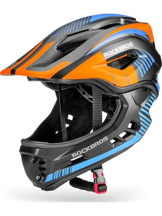 Rockbros Kids' Full Face Helmet for Downhill / Mountain Bike Black