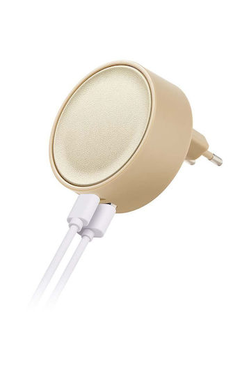 Lexon Φορτιστής Χωρίς Καλώδιο με Θύρα USB-A και Θύρα USB-C 30W Power Delivery Χρυσός (LL152)