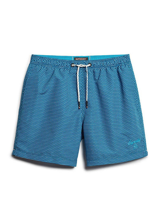 Men's Swimwear Shorts Blue with Patterns