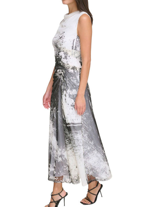 DKNY Kleid Drapiert Weiß