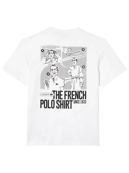 Lacoste Ανδρικό T-shirt Κοντομάνικο White