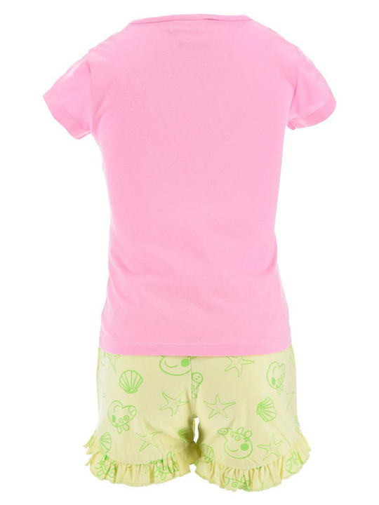 Superheroes Kids Set with Shorts Summer 2pcs Pink