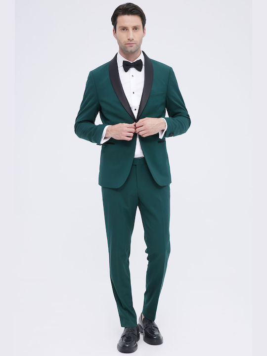 Aristoteli Bitsiani Men's Suit Slim Fit Green