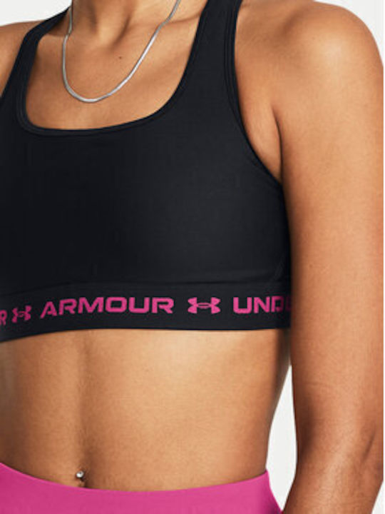 Under Armour Crossback Mid Bra Γυναικείο Αθλητικό Μπουστάκι Μαύρο