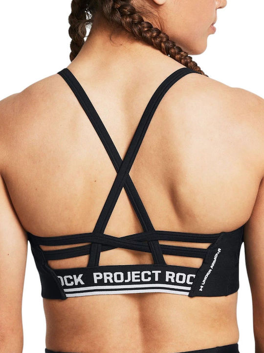 Under Armour Project Rock Γυναικείο Αθλητικό Μπουστάκι Μαύρο