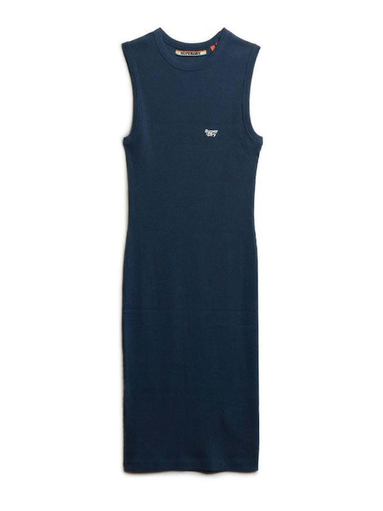 Ovin Summer Mini Athletic Sleeveless Dress Blue