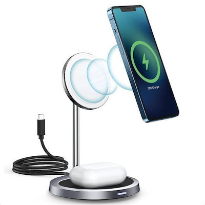 Choetech Wireless Charger (Qi Pad) 15W Gray (MFM 2in1)