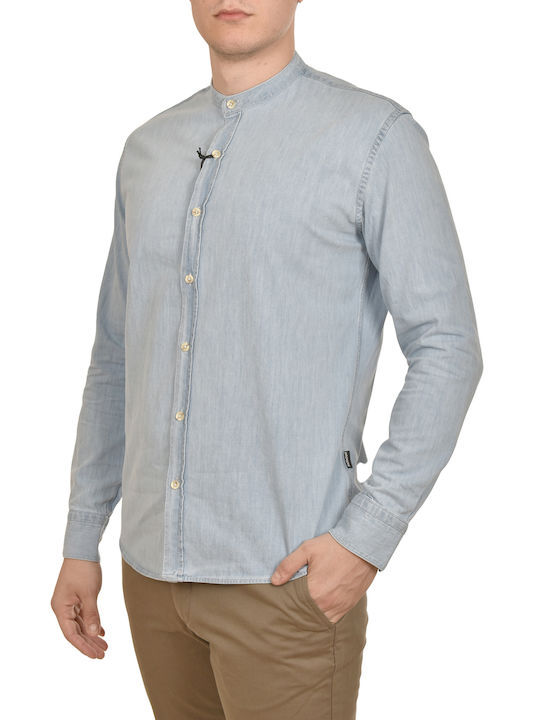 Brokers Jeans Men's Shirt Long Sleeve Denim Sky Blue