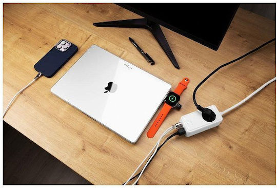 Fixed Βάση Φόρτισης GaN με 2 Θύρες USB-A και 2 Θύρες USB-C 65W Power Delivery / Quick Charge 3.0 σε Λευκό χρώμα (Fixed)