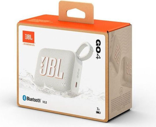 JBL Go 4 Waterproof Bluetooth Speaker 4.2W with Battery Life up to 7 hours White