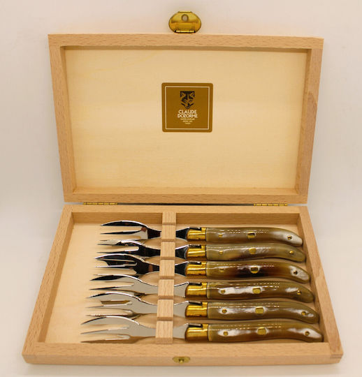 Claude Dozorme Inox Fruit/Dessert Fork Set Silver 6pcs