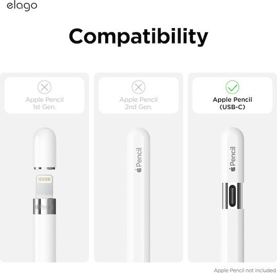 Elago Stylus Case for Apple Pencil USB-C in Midnight Green color