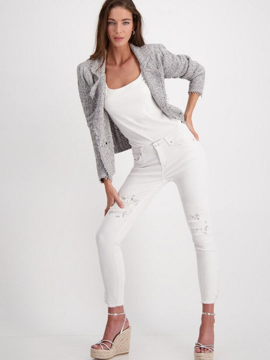 Monari Damenjeanshose in Enger Passform Gray