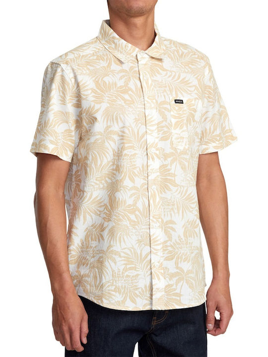 Short-sleeved Cotton Shirt Khaki