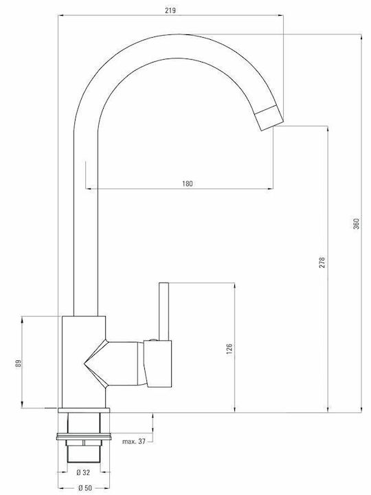 Deante Küchenarmatur Silber BOC 062M Deante Küchenarmatur Silber BOC 062M