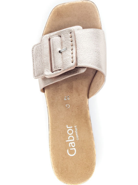 Leder Sandalen Anatomisch Gold