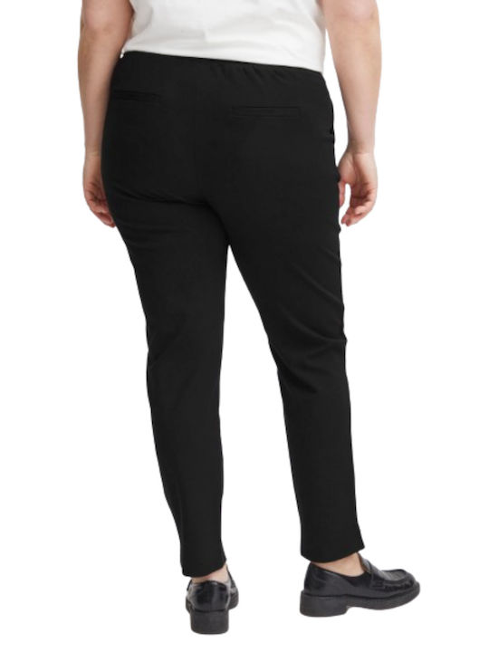 Fransa Women's Fabric Trousers Black