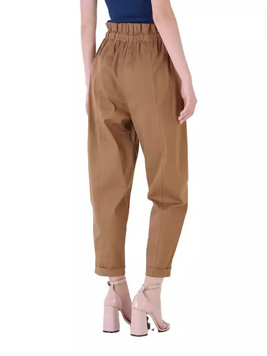 Silvian Heach Women's Cotton Trousers Brown