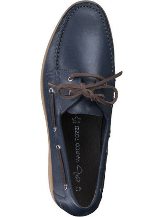 Leder Herren Mokassins in Blau Farbe