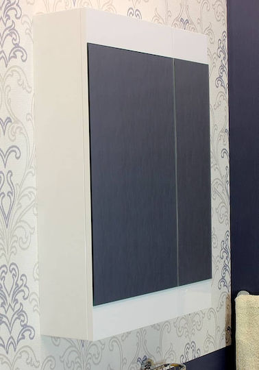 M-Mebel Badezimmerschrank B55xT25xH75cm Gray