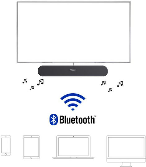 DAMPF Air Hospitality Soundbar 1.0 Bluetooth και HDMI 40W Μαύρο