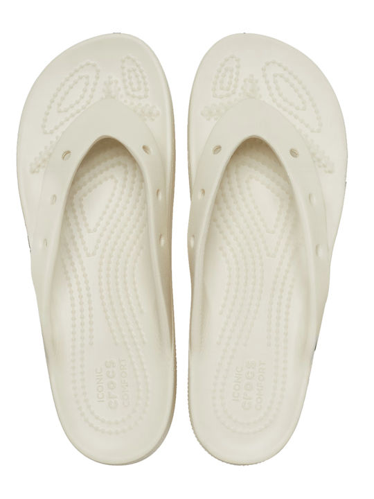 Women's Platform Flip Flops White