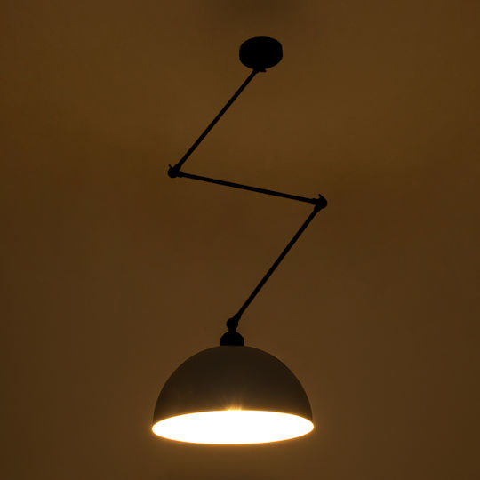 GloboStar Lotus Grey Bell Pendant Ceiling Light with E27 Socket 30x21x21cm