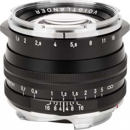 Voigtlander Camera Lens Nokton 50mm f/1.5 Aspherical II MC Fixed for Leica M Mount Black