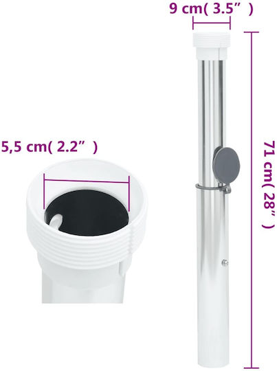 vidaXL Stand de umbrelă din Aluminiu Argint 40x40cm
