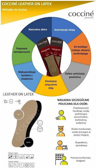Leder auf Latex Coccine Leder Schuheinlagen R.40 103073