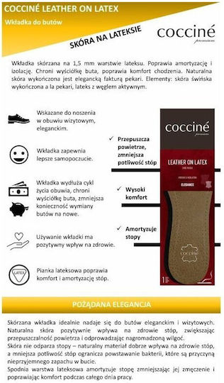 Leder auf Latex Coccine Leder Schuheinlagen R.40 103073