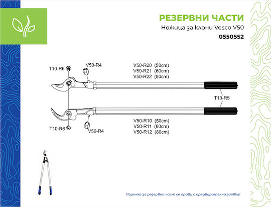 Hydrostab V50 Bypass-Astschere 80cm